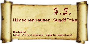 Hirschenhauser Sugárka névjegykártya